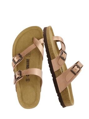 Cushionaire Rose Gold Luna cork footbed Sandals Size 6